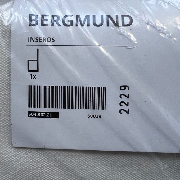 NEW IKEA BERGMUND Chair Cover Floor Length Inseros White Removable 504.862.21 - Picture 3 of 3